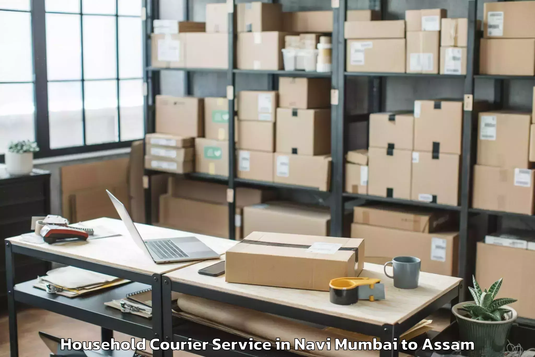 Quality Navi Mumbai to Hamren Household Courier